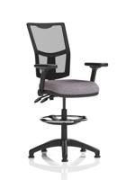 Eclipse Plus II Lever Task Operator Chair Mesh Back High Rise Draughtsman Kit With Height Adjustable And Folding Arms Bespoke Colour Seat Rivet Fuse