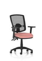 Eclipse Plus II Lever Task Operator Chair Deluxe Mesh Back With Height Adjustable Arms Bespoke Colour Seat Quest Shrimp