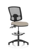 Eclipse Plus II Lever Task Operator Chair Deluxe Mesh Back With High Rise Draughtsman Kit Bespoke Colour Seat Quest Salt