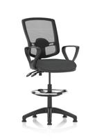 Eclipse Plus II Lever Task Operator Chair Deluxe Mesh Back With High Rise Draughtsman Kit With Loop Arms Bespoke Colour Seat Quest Mussel