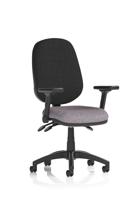 Eclipse Plus III Lever Task Operator Chair With Height Adjustable And Folding Arms Bespoke Colour Seat Rivet Fuse