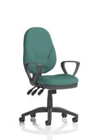 Eclipse Plus XL Lever Task Operator Chair With Loop Arms Bespoke Colour Back And Seat Quest Kelp