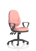 Eclipse Plus XL Lever Task Operator Chair With Loop Arms Bespoke Colour Back And Seat Quest Shrimp