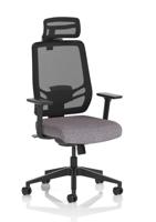 Ergo Twist Mesh Back Ergonomic Task Operator Office Chair With Height Adjustable Arms With Headrest Bespoke Colour Seat Rivet Fuse