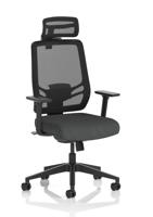 Ergo Twist Mesh Back Ergonomic Task Operator Office Chair With Height Adjustable Arms With Headrest Bespoke Colour Seat Quest Mussel