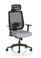 Ergo Twist Mesh Back Ergonomic Task Operator Office Chair With Height Adjustable Arms With Headrest Bespoke Colour Seat Quest Shell