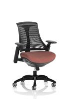 Flex Task Operator Chair Black Frame Black Back Bespoke Colour Seat Rivet Forge