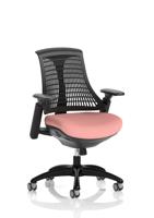 Flex Task Operator Chair Black Frame Black Back Bespoke Colour Seat Quest Shrimp
