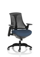 Flex Task Operator Chair Black Frame Black Back Bespoke Colour Seat Quest Whelk