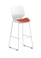 Florence White Frame High Stool Bespoke Colour Seat Quest Crab