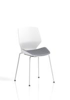 Florence White Frame Visitor Chair Bespoke Colour Seat Quest Shell