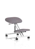 Kneeling Stool Silver Frame Bespoke Colour Rivet Fuse