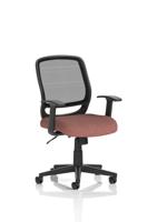 Mave Task Operator Chair Black Mesh With Arms Bespoke Colour Seat Rivet Forge