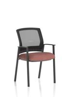 Metro Visitor Chair Mesh Back Bespoke Colour Seat Rivet Forge