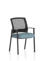 Metro Visitor Chair Mesh Back Bespoke Colour Seat Rivet Quench