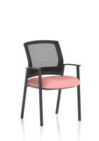 Metro Visitor Chair Mesh Back Bespoke Colour Seat Quest Shrimp