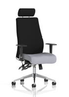 Onyx Ergo Posture Chair With Height Adjustable Arms With Headrest Bespoke Colour Seat Quest Shell