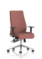 Onyx Ergo Posture Chair With Height Adjustable Arms Without Headrest Bespoke Colour Back And Seat Rivet Forge