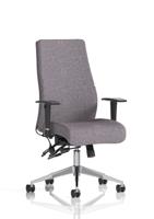 Onyx Ergo Posture Chair With Height Adjustable Arms Without Headrest Bespoke Colour Back And Seat Rivet Fuse