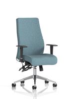 Onyx Ergo Posture Chair With Height Adjustable Arms Without Headrest Bespoke Colour Back And Seat Rivet Quench
