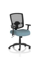 Portland Task Operator Chair Mesh Back With Height Adjustable Arms Bespoke Colour Seat Rivet Quench