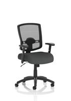 Portland Task Operator Chair Mesh Back With Height Adjustable Arms Bespoke Colour Seat Quest Mussel