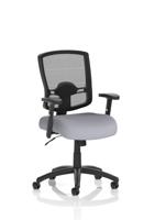 Portland Task Operator Chair Mesh Back With Height Adjustable Arms Bespoke Colour Seat Quest Shell