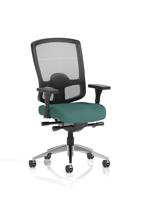 Regent High Mesh Back Ergonomic Task Operator Office Chair With Height Adjustable Arms Bespoke Colour Seat Quest Kelp