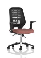 Relay Task Operator Chair Black Back With Folding Arms Bespoke Colour Rivet Forge