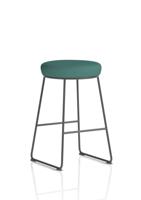 Turin Stool Black Frame Bespoke Colour Quest Kelp Seat Pad