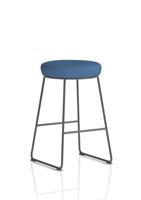 Turin Stool Black Frame Bespoke Colour Quest Limpet Seat Pad
