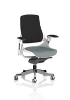 Zure White Shell Black Fabric Back Bespoke Colour Seat Rivet Tensile