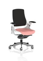 Zure White Shell Black Fabric Back Bespoke Colour Seat Quest Shrimp