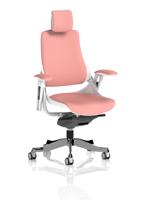 Zure White Shell With Headrest Bespoke Colour Back And Seat Quest Shrimp
