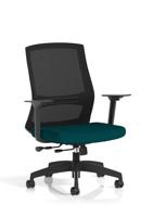 Ventra Mesh Back Task Operator Chair With Height Adjustable Arms Bespoke Colour Seat Maringa Teal