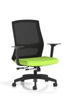 Ventra Mesh Back Task Operator Chair With Height Adjustable Arms Bespoke Colour Seat Myrrh Green