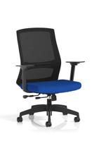 Ventra Mesh Back Task Operator Chair With Height Adjustable Arms Bespoke Colour Seat Stevia Blue