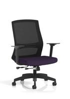 Ventra Mesh Back Task Operator Chair With Height Adjustable Arms Bespoke Colour Seat Tansy Purple