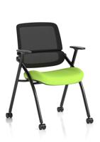Capra Mesh Back Folding Training Chair Bespoke Colour Seat Myrrh Green