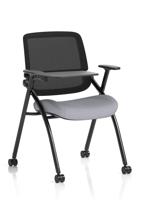 Capra Mesh Back Folding Training Chair With Writing Table Bespoke Colour Seat Quest Shell