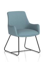 Quote Sled Base Reception Chair Bespoke Colour Rivet Quench