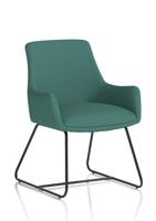 Quote Sled Base Reception Chair Bespoke Colour Quest Kelp