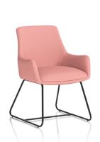 Quote Sled Base Reception Chair Bespoke Colour Quest Shrimp