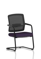 Flint Mesh Back Cantilever Chair Bespoke Colour Seat Tansy Purple