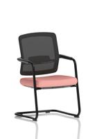 Flint Mesh Back Cantilever Chair Bespoke Colour Seat Quest Shrimp
