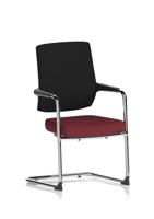 Vero Airmesh Back Cantilever Chair Bespoke Colour Seat Ginseng Chilli