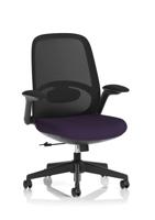 Crew 2 Task Operator Mesh Back Chair With Folding Arms Bespoke Colour Seat Tansy Purple