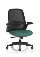Crew 2 Task Operator Mesh Back Chair With Folding Arms Bespoke Colour Seat Quest Kelp