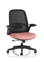 Crew 2 Task Operator Mesh Back Chair With Folding Arms Bespoke Colour Seat Quest Shrimp