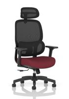 Rowan Mesh Back Chair Bespoke Colour Seat Ginseng Chilli